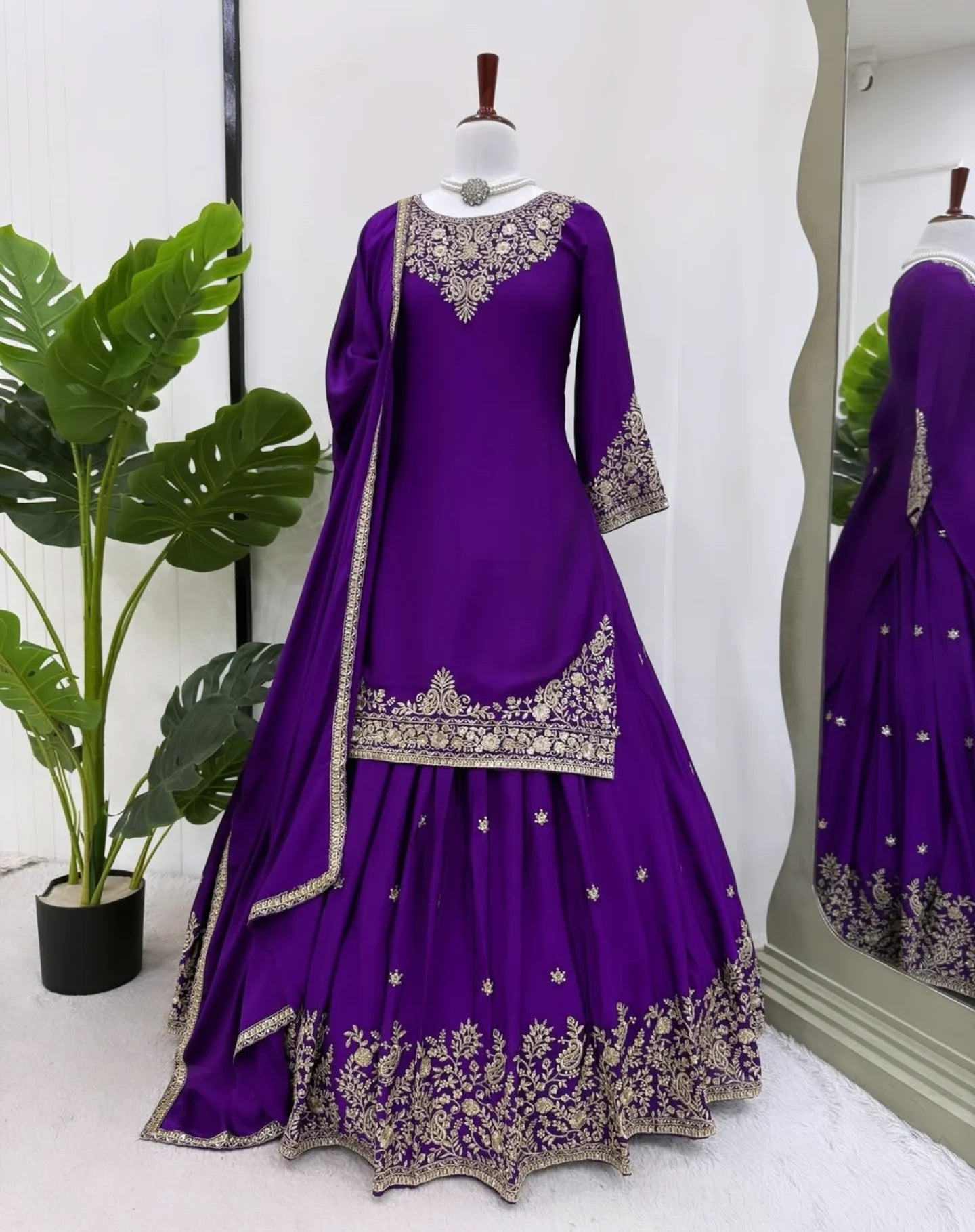 💜✨ NEW DESIGNER PARTY WEAR – FANCY PURE SILK SET ✨💜