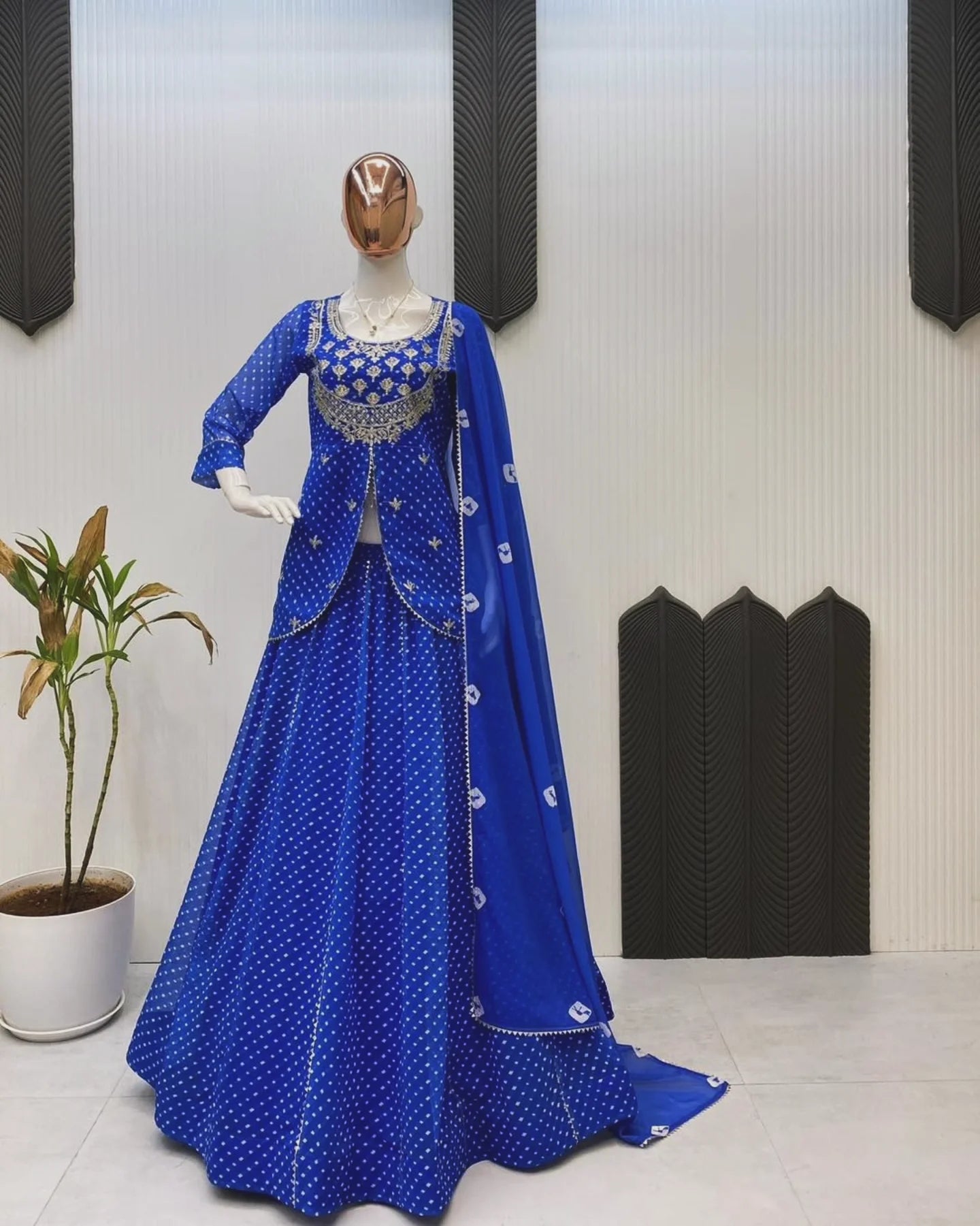 💙✨ NEW PARTY WEAR LOOK – TOP & LEHENGA WITH DUPATTA ✨💙